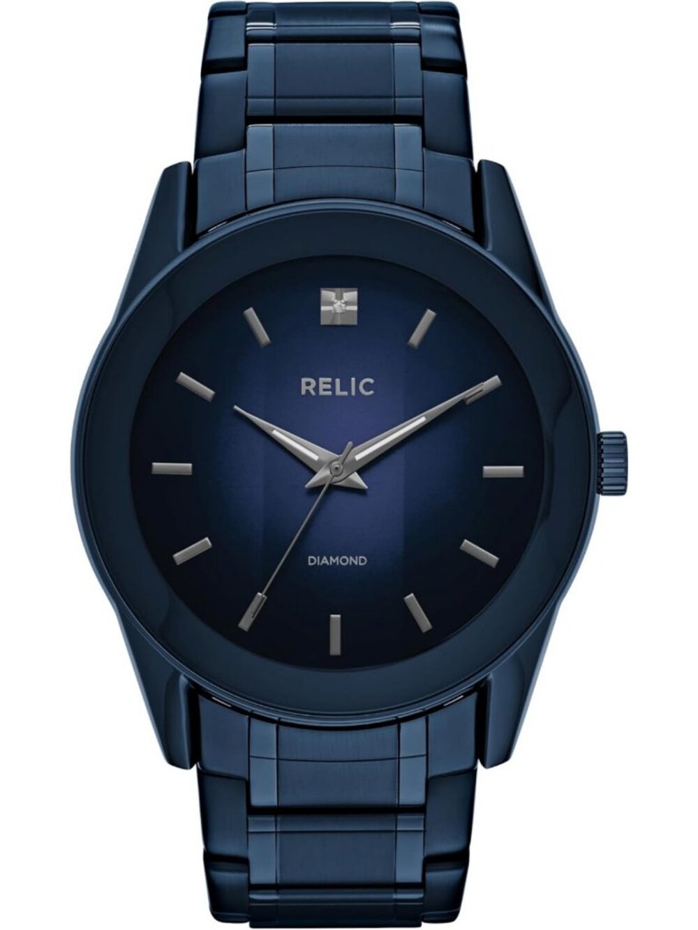 Men's Stainless Steel Watch with Diamond Accents | Stylish & Durable Timepiece